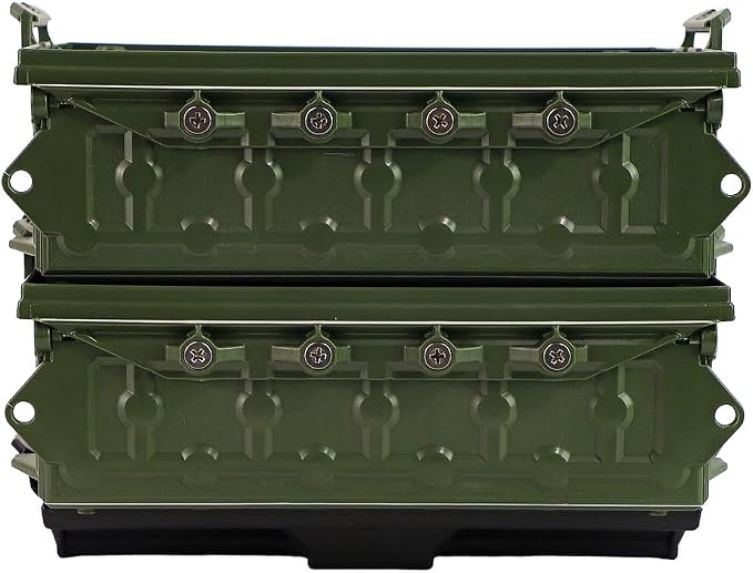 YakAttack TracPak Combo Kit – Ranger Grey | 2 Stackable Storage Boxes + Quick Release Track Base | Fits MightyMount, GearTrac & Most Kayak Tracks | Space-Saving Fishing Storage | Compact Kayaking Box