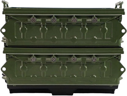 YakAttack TracPak Combo Kit – Ranger Grey | 2 Stackable Storage Boxes + Quick Release Track Base | Fits MightyMount, GearTrac & Most Kayak Tracks | Space-Saving Fishing Storage | Compact Kayaking Box