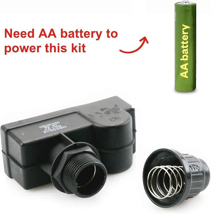 Uniflasy Fire Pit Igniter Push Button Ignition Kit with 2 Outlet and Ground Wire for Fire Pit Gas Burner System AA Battery
