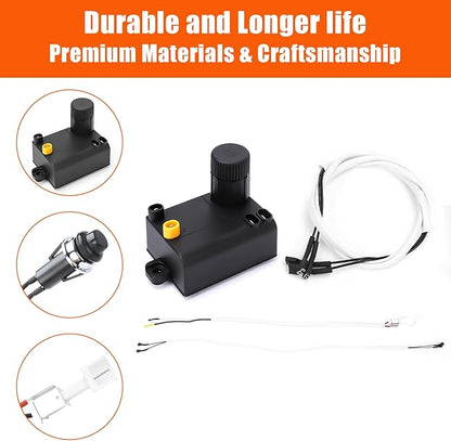 Uniflasy 7635 Flavorizer Bars,69785 Grill Burner and 7642 Igniter for Weber Spirit I & II 200 with Front Control, Spirit E210, E220, S210, S220, for Weber 7635 Bars and 304 Stainless Steel Burner
