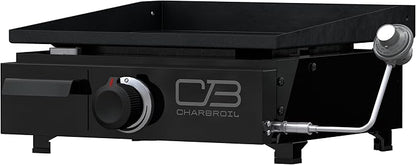 Charbroil 17" Performance Series Portable Tabletop 1 Burner Propane Gas Griddle, Black 463614124