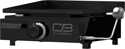 Charbroil 17" Performance Series Portable Tabletop 1 Burner Propane Gas Griddle, Black 463614124
