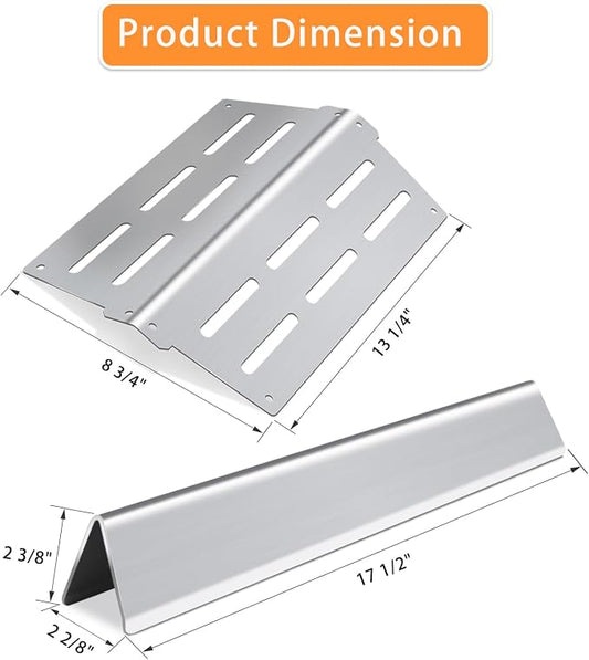 Stainless Steel Flavorizer Bars & Heat Deflector Gas Grill Replacement Parts for Weber Genesis 300 Series E310 E320 E330 S310 S320 S330 E-310 E-320 S-310 S-320 E/S-330 EP/CEP-310 EP/CEP-320 EP/CEP-330