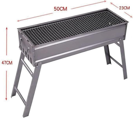 Camping Barbecue Grill Outdoor Folding Charcoal Barbecue Grill Portable for Garden Camping Family Dinners Barbecue Charcoal Grill(50 * 47 * 23cm)