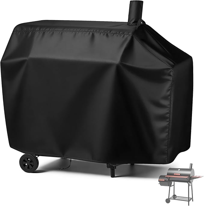 Charcoal Grill Cover for Royal-Gourme-t CC1830W 30-Inch Charcoal Grill, Smoker Grill Cover for CC1830SC 30-Inch Outdoor Grill Waterproof BBQ Grill Cover - 54" L×29" W×45" H, Black