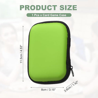 Card Game Case, Soft Cloth Playing Waterproof Card Storage Travel Game Case Compatible for Outdoor Gaming Camping, Green