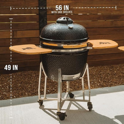 GRILLA Kong Ceramic Kamado Grill with Adjustable Vent, Ceramic Construction, 600 Square Inches of Cook Space for Outdoor Cooking, Grilling, Outdoor Grilling