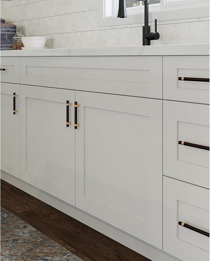 Design House Brookings Shaker Unassembled Bridge Wall Kitchen Cabinet W3018, 30 W x 12 D x 18 H, Painted White with Sherwin Williams®, Solid Wood, 561662