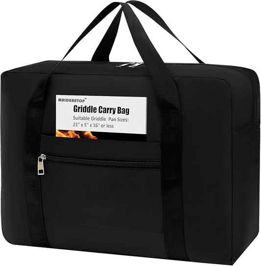 Griddle Carry Bag,Grill Accessory Storage,Large Griddle Accessories Storage Bag, Outdoor Carrying Frying Pan Handbag, Gift for men