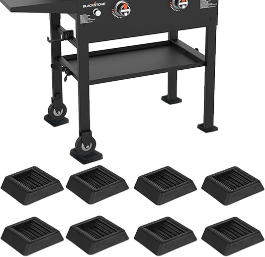 4 Pcs Griddle Leveling Shims Kit for Blackstone, Blackstone Griddle Stand Accessories, Leveling Shims Kit is Suitable for Most Grills (8 PCS Black)