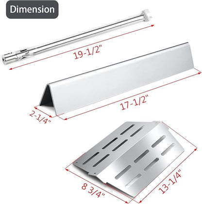 7620 7621 Flavorizer Bars 65505 Heat Deflectors 62752 Grill Burner Replacement Parts for Weber Genesis Grill Parts 300 Series with Front Control E-310 E-320 E-330 S-310 S320 S-330 EP-310 EP-320 EP-330