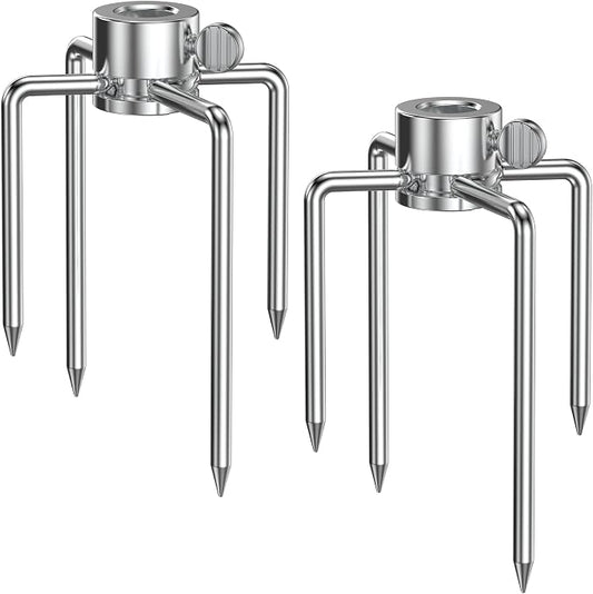 Onlyfire 6003 Grill Rotisserie Spit Meat Forks(1-Pair) Replacement-Fits 1/2-Inch hexagon & 3/8-Inch and 5/16-Inch square Spit Rods