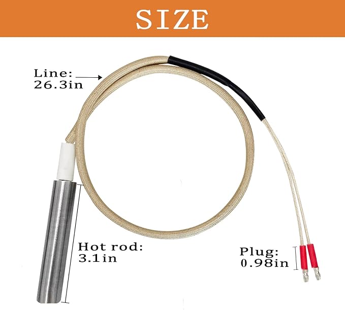 Replacement Igniter for 110V Green Mountain Daniel Boone and Jim Bowie Pellet Grill