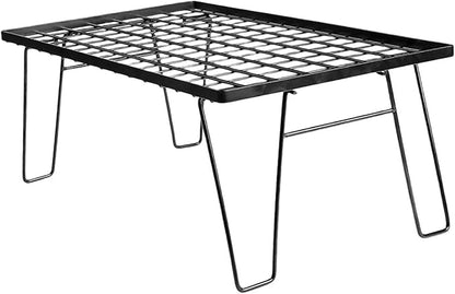 Portable Outdoor Folding Table with Charcoal Grill Plate Multifunctional Camping BBQ Grill Rack for Beach Garden Picnic, Portable Charcoal Grill for BBQ & Barbecue Grill Side Table,A-1