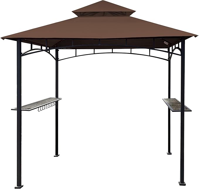 SCOCANOPY Grill Replacement Canopy BBQ Gazebo Top Compatible with Aldi Gardenline Belavi Shoprite Grill Gazebo,for Model Number: 43472,812576,822694,31937-17,21581,(Brown)