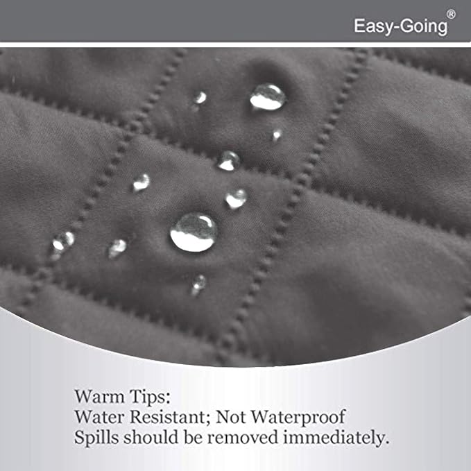Easy-Going Reversible Couch Cover for 3 Cushion Couch Sofa Cover for Dogs Water Resistant Furniture Protector Cover with Foam Sticks Elastic Straps for Pet Cat (Sofa, Gray/Gray) | Machine Washable Slipcover For Dogs, Water Resistant Furniture Mat For L...