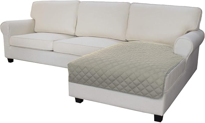 Easy-Going Sectional Couch Covers for Dogs L Shape Sofa Cover Reversible Sofa Slipcover Chaise Lounge Cover Furniture Protector Cover for Pets Dog Cat (42 x 68 inches, Beige/Beige) | Soft Sofa Slipcover For Dogs, Fits Left/Right Chaise Lounge Protector...