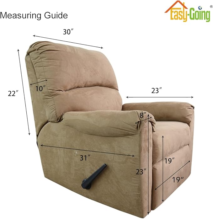 Easy-Going Reversible Couch Cover, Recliner 19 in, Beige/Beige | Machine Washable Slipcover For Dogs, Water Resistant Furniture Mat For Living Room, Non-Slip Sofa Cover, Pet Friendly