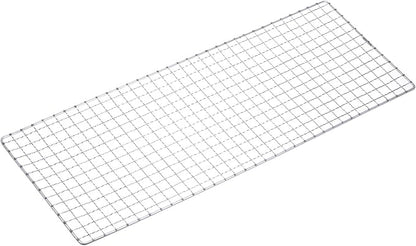 HARFINGTON Square BBQ Grill Net 19x50cm Electroplated Stainless Steel Barbecue Mesh Mat for Baking Smoking Charcoal Grilling Roasting