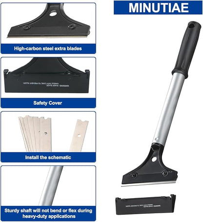 CELOX Grill Scraper, Kitchen Scraper for Cleaning Griddle with Long Handle