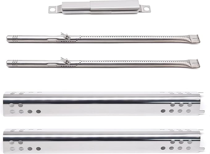 Criditpid Grill Replacement Parts for Charbroil Performance 2 Burner 463625217 463625219 463673519 463673017, Char-Broil 463347519 463275517 Grill Parts, G470-0004-W1 Heat Plate, G470-5200-W1 Burner