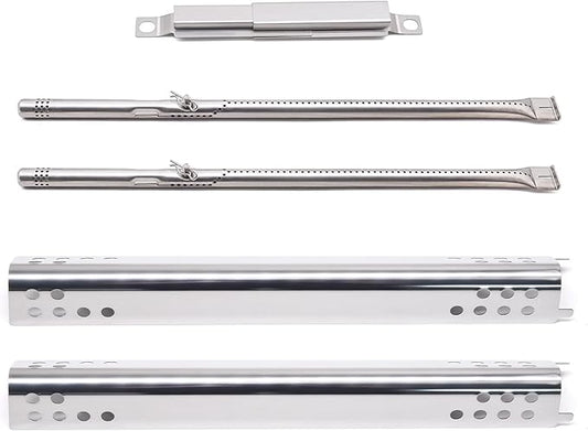 Criditpid Grill Replacement Parts for Charbroil Performance 2 Burner 463625217 463625219 463673519 463673017, Char-Broil 463347519 463275517 Grill Parts, G470-0004-W1 Heat Plate, G470-5200-W1 Burner