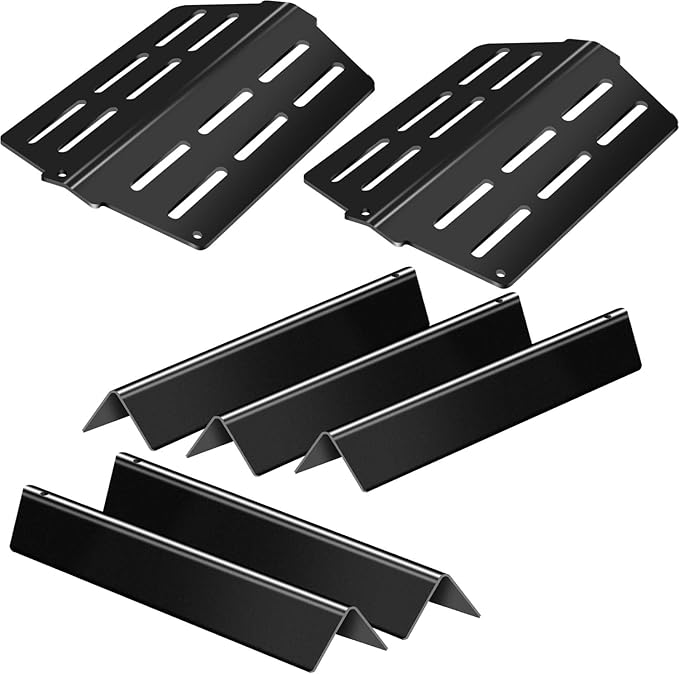 Flavorizer Bars 17.5" and Heat Deflector Replacement for Weber Genesis 300 Series Grill Part, Genesis E310 E320 S310 with Front Control, Fit for Weber Genesis EP310 Grill Accessories 7620 7622