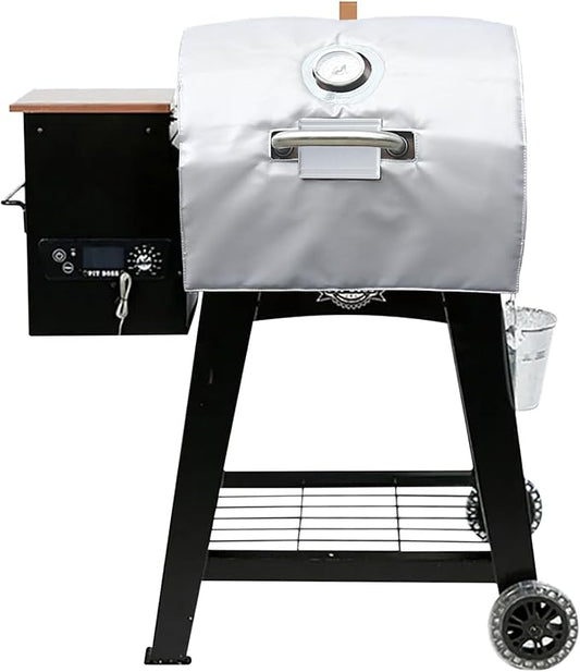 Insulation Blanket for Pit Boss Lexington/Sportsman/Navigator 550/540/500 Wood Pellet Smoker Grill,PB500NX PB500SP PB550G Insulation Blanket Grill Accessory for Winter Smoking,Silver