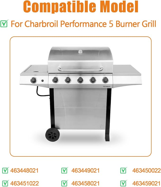 Hisencn Parts for Charbroil Performance 4 Burner Grill 463448021, 463449021, 463450022, Replacemnet for Char Broil 463451022, 463458021 and 463459021