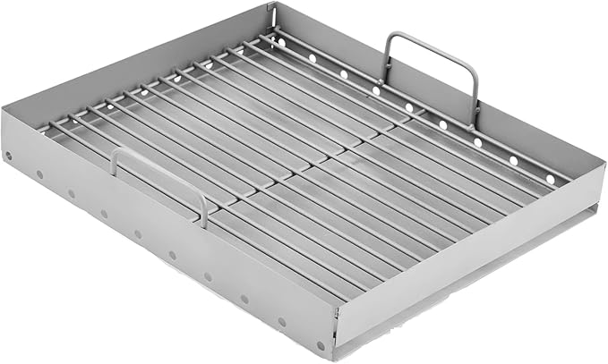 47183T-21 PS9900 Charcoal Tray Grill Replacement Parts for Smoke Hollow 47183T HC4518L PS9500 6500 6800 8500 Iron Charcoal Pan SH5000 SH7000 Charcoal Grill Charcoal Basket with Handle Grill Parts