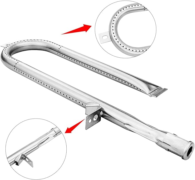 Criditpid Grill Replacement Parts for Brinkman 810-3660-S, 810-3661-F Models. Grill Heat Plate Shields, Pipe Burner Tubes and Crossover Tubes for Brinkman 810-3660-S.