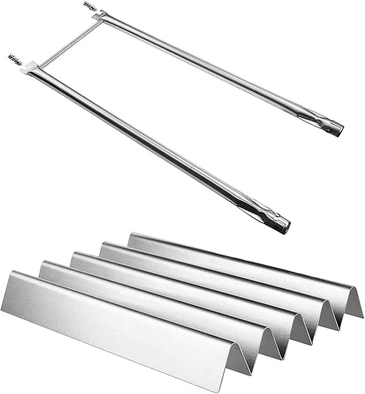 Hisencn 7507 Grill Burner with 7535 Flavorizer Bars for Genesis Silver A, Spirit 200 Series, Spirit 500, Spirit E-210, E-200, S-210, S-200 with Side Control Grill