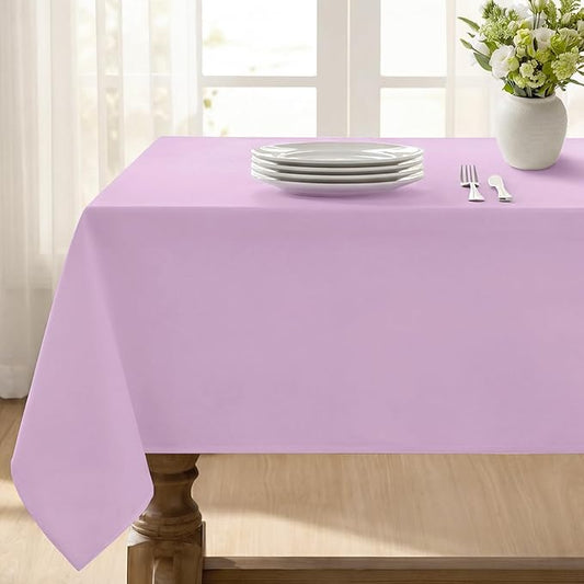 Softalker Rectangle Tablecloth, Waterproof Table Cloths Wrinkle Free Fabric Washable Polyester Table Cover for Dining Tables Party Outdoor Camping Parties Buffet - 60 x 102 inch, Lavender