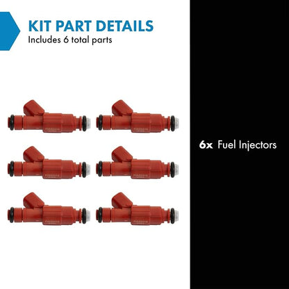 TRQ Fuel Injector Set | For 2000-2003 Dodge Dakota 2000-2001 Ram 1500 1500 Van 2001 Ram 2500 Van