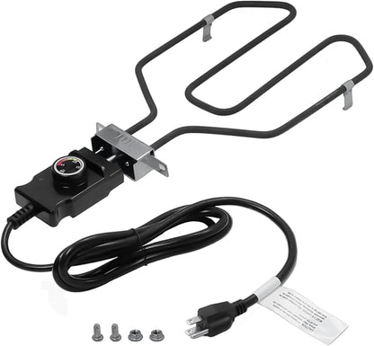 Upgrade 1650W Electric Smoker Heating Element with Adjustable Thermostat Controller, Universal Replacement Parts for Smoke Hollow, Charbroil, Dyna-Glo, Masterbuilt, Cuisinart etc Electric Smoker Grill