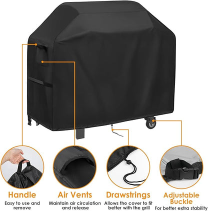 Grill Cover for Blackstone Pro Series 2 Burner 22 Inch Griddle with Double Shelf, Outdoor Waterproof BBQ Covers for Model 2165 2414, Propane Gas Grill Cover