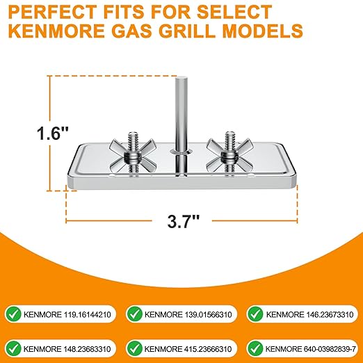 3.6" Grill Temperature Gauge for Nexgrill 720-0882A 720-0898 720-0864R 720-0830A, Kenmore 148.23683310 119.16144210 148.23683310 146.23673310 Grill Parts, KitchenAid 720-0830A Lid Thermometer