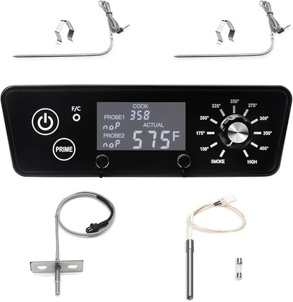 Digital Thermostat Control Board Kit Replacement for Pit BOSS 5 Series Vertical Pellet Smoker with LCD Display, Equipped with Hot Rod Ignitor, RTD Temperature Probe Sensor and Meat Temperature Probes
