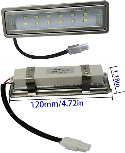 2x 220V 230V Range Hood Light With EL Socket 1.5W 120mm LED Kitchen Cooker Light Rectangle Smoke Ventilator Lamp White 6000K