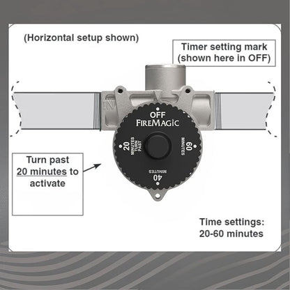 Fire Magic 1-Hour Shutoff Timer, 100,000 BTU Natural/Propane Gas Timer, Accommodates 1/2" NPT Piping, SKU 3092D