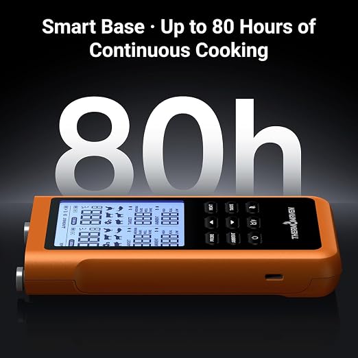 ThermoMaven Sub-1G Wireless Meat Thermometer, No App Needed, 2 Probes | 3000FT Long Range, Digital Smart Base, 6 Sensor NIST Accuracy, IPX8, BBQ Smoker Grill Oven Brisket Steak Turkey Pork Roast