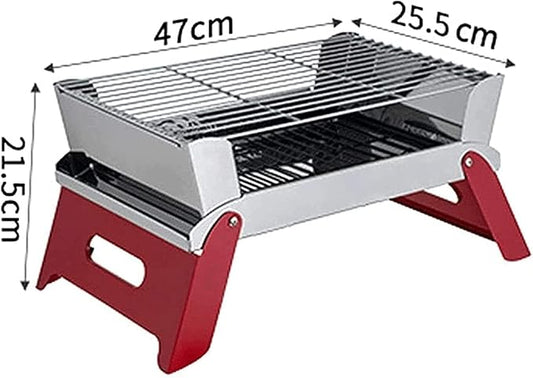 Barbecue Charcoal Grill Portable Charcoal Grill Stainless Steel Folding Grill Tabletop Outdoor BBQ Grill For Picnic Portable Charcoal Grill