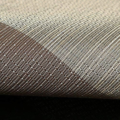 Zupro Placemats Set of 4 for Kitchen Dining Table Washable Braided Table Mats Heat-Resistant Placemats Non-Slip Woven PVC Vinyl Place Mats for Everyday use or Holidays Dinner 18"x12"(Coffee)