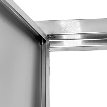 Outdoor Kitchen Door 17" W x 24" H Stainless Steel BBQ Single Access Door Flush Mount Vertical Wall Doors with Handle Suitable for Grilling Station Outside Cabinet Outdoor Kitchen