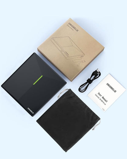 ORIGBELIE External CD DVD Drive with 4 USB Ports and 2 TF/SD Card Slots, USB 3.0 Portable CD/DVD Disk Drive Player Burner Reader Writer for Laptop MacBook Desktop PC Windows 11/10/8/7 Linux Mac OS