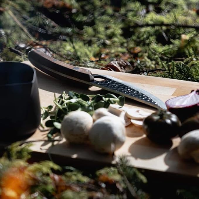 Seido Knives Kyodai Utility Chef Knife - Ideal for Outdoor Camping, Hunting, or BBQ - Includes Leather Knife Sheath