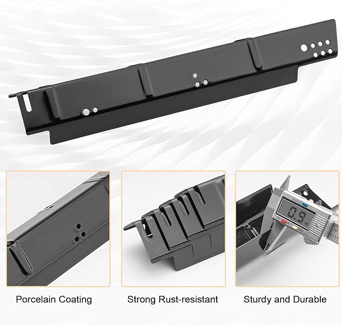Grill Replacement Parts for Dyna-Glo DGH474CRP, DGH485CRP, DGH483CRP, Porcelain Steel Heat Shield for Dyna-Glo 5 Burner Grill,Dyna-Glo 4 Burner DGH450CRP, Heat Plate and Burne Kit for Revoace GBC1793W