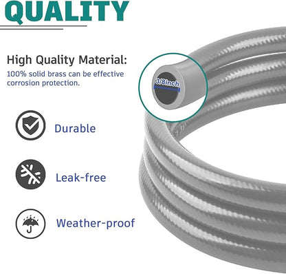 GasSaf 24 Feet 1/2" ID Natural Gas Hose with Quick Connect, Natural Gas Line for Gas Grill, Generator, Patio Heater and More