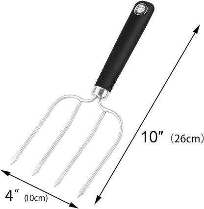 Turkey Lifter Forks Set of 2 Stainless Steel Turkey Lifters with Non-Slip Handle Turkey and Poultry Lifters Turkey Claws Carving Fork