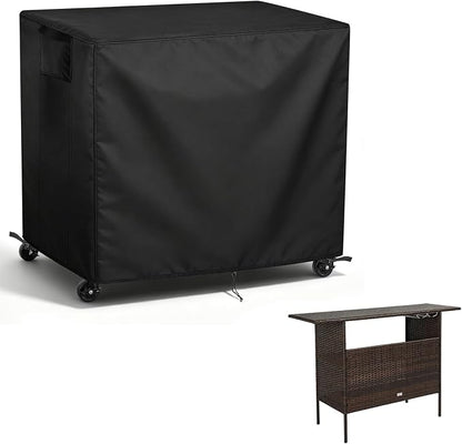 TheElves Table Cover 55"Lx20"Wx36"H for VINGLI HOMEFUN ECOTOUGE Bar Table | Waterproof Dustproof Weather Protection Outdoor Table Cover for Prep Table, Side Table, Grill Cart, Bar Cabinet, Dining Table